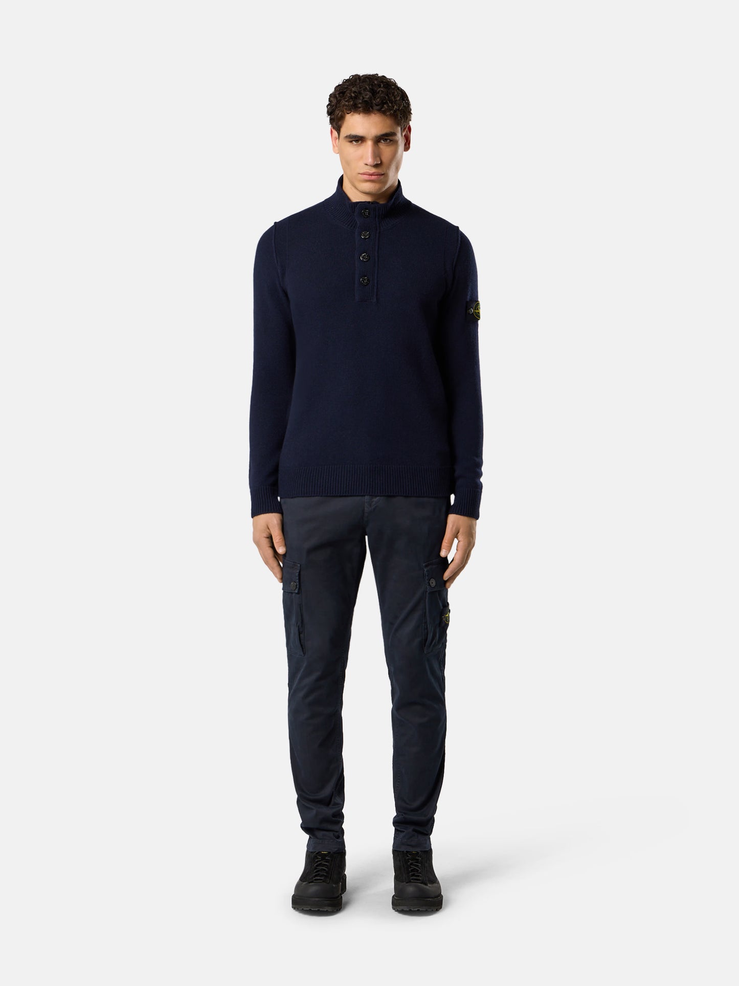 Stone Island Pantaloni Cargo Navy Blue